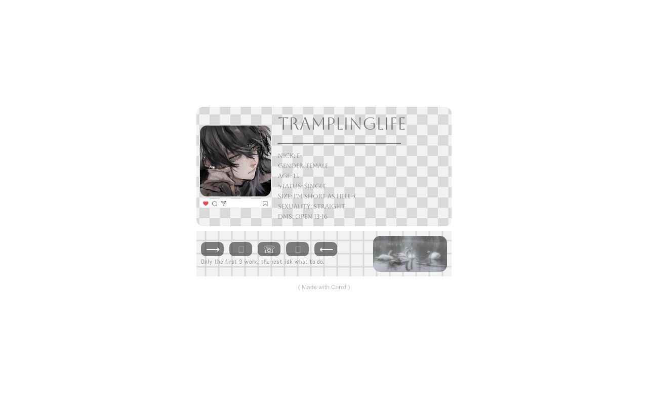 Carrd profile picture for @trampling